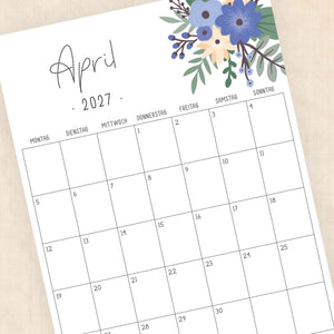 kalender 2027 zum ausdrucken
