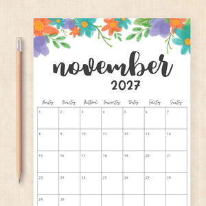 kalender 2027 zum ausdrucken