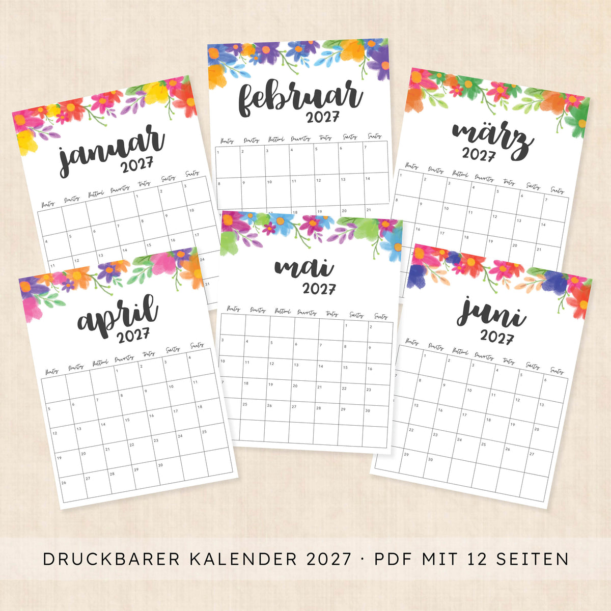 kalender 2027 zum ausdrucken