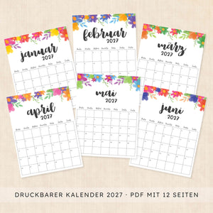 kalender 2027 zum ausdrucken