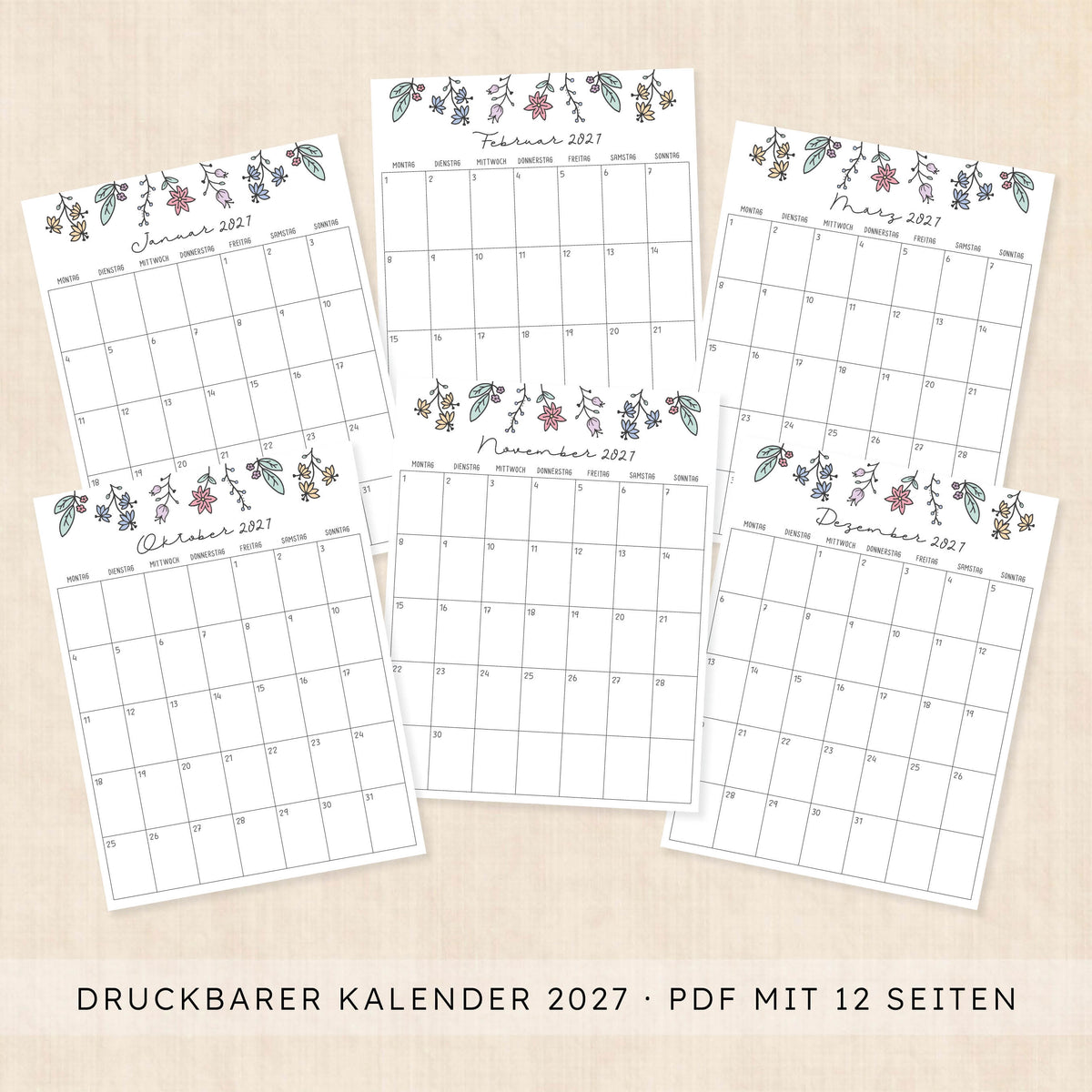 kalender 2027 zum ausdrucken