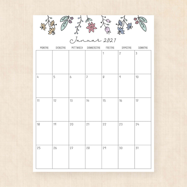 kalender 2027 zum ausdrucken