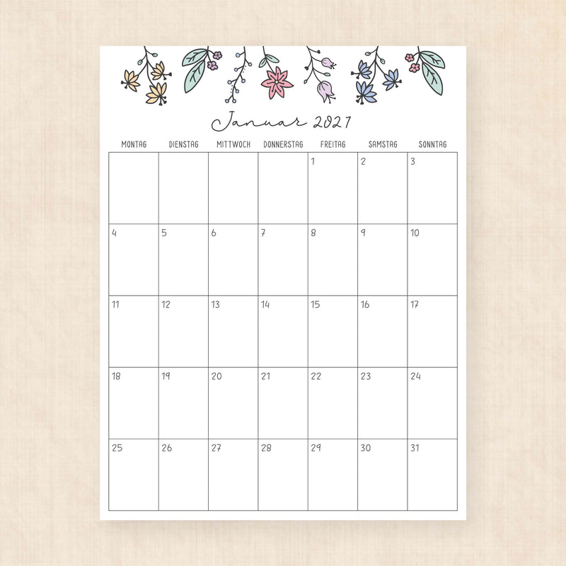 kalender 2027 zum ausdrucken