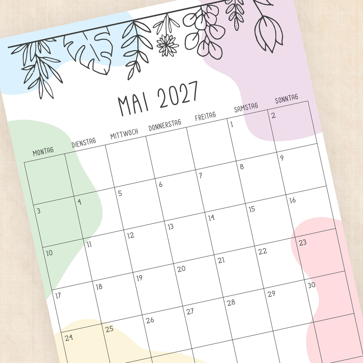 kalender 2027 zum ausdrucken