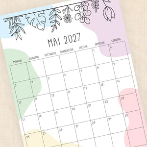 kalender 2027 zum ausdrucken