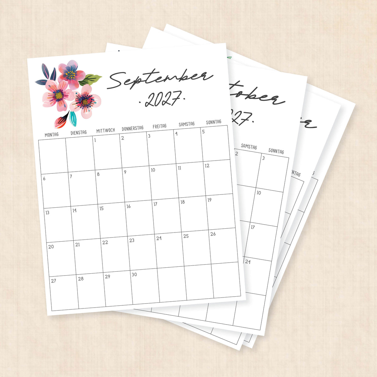 kalender 2027 zum ausdrucken