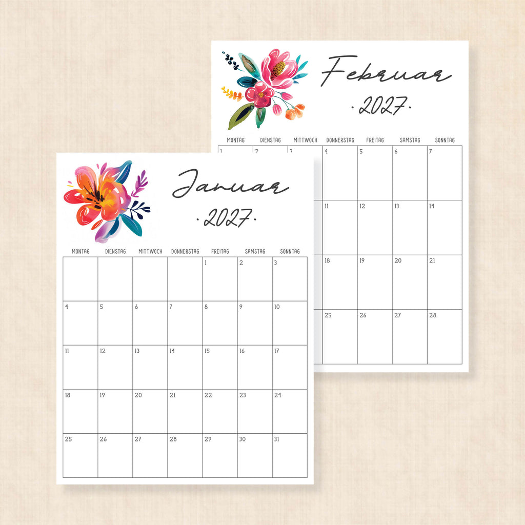 kalender 2027 zum ausdrucken