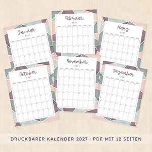kalender 2027 zum ausdrucken