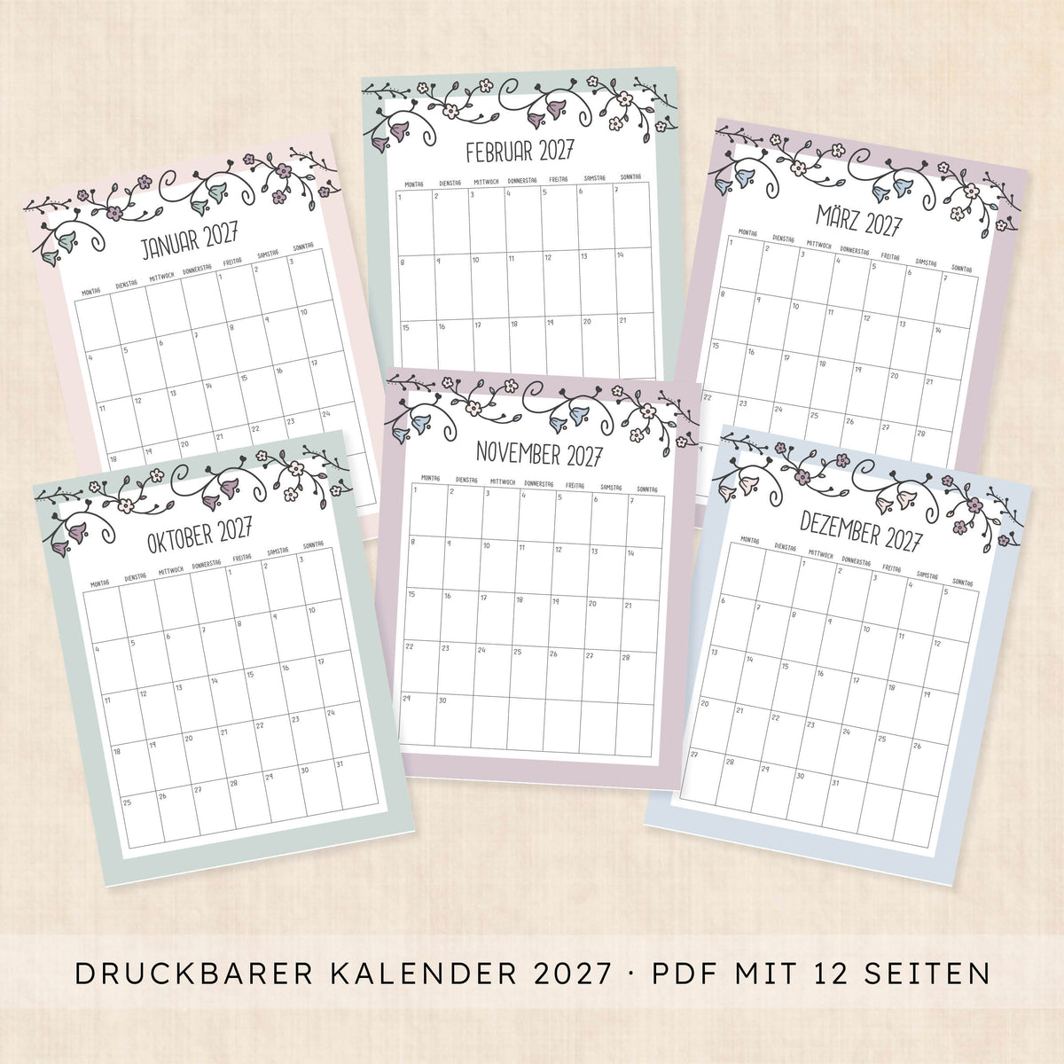 kalender 2027 zum ausdrucken
