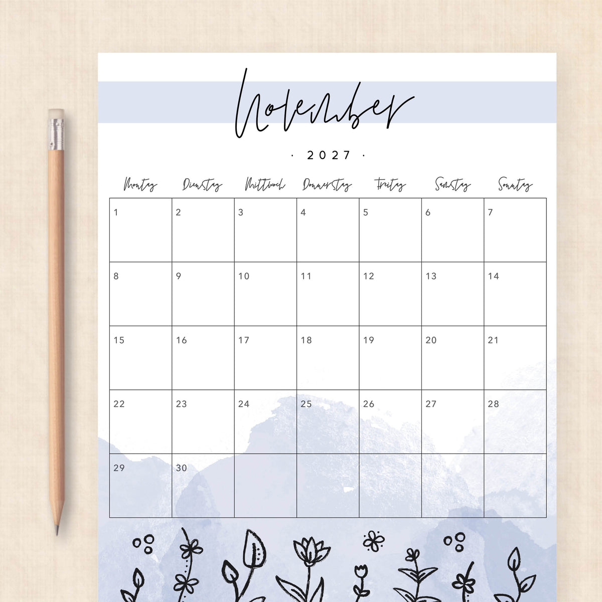kalender 2027 zum ausdrucken
