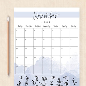 kalender 2027 zum ausdrucken