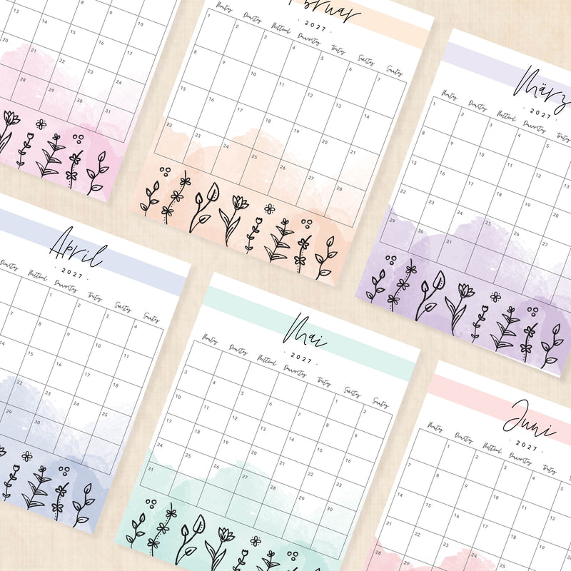 kalender 2027 zum ausdrucken