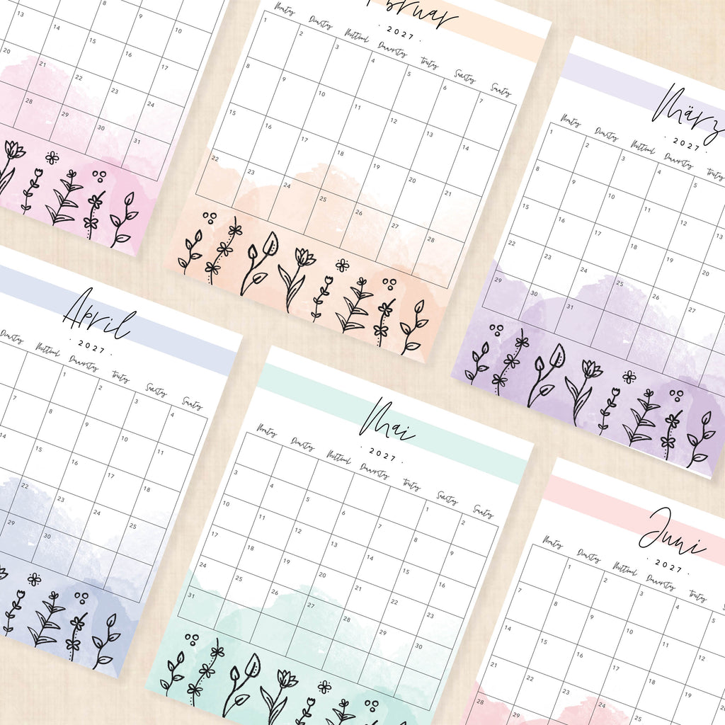 kalender 2027 zum ausdrucken