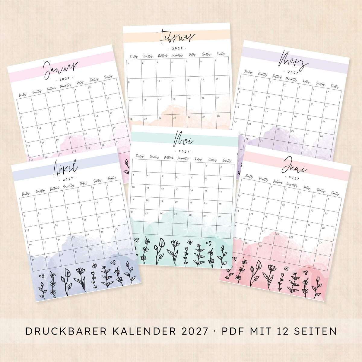 kalender 2027 zum ausdrucken