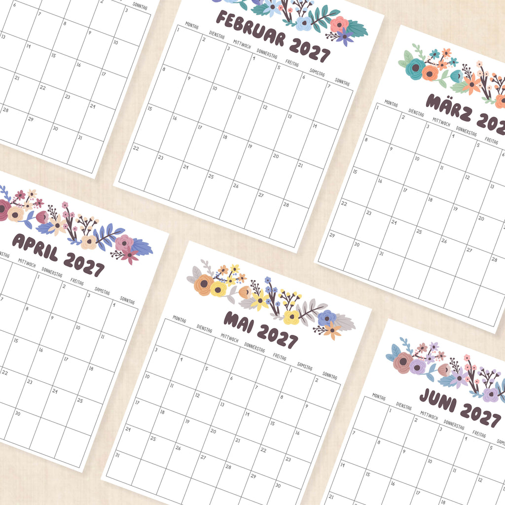 kalender 2027 zum ausdrucken
