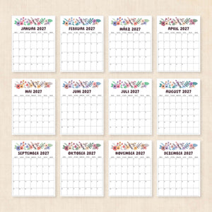kalender 2027 zum ausdrucken