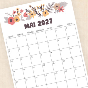 kalender 2027 zum ausdrucken