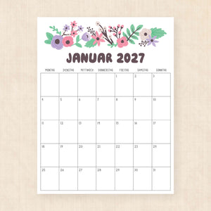 kalender 2027 zum ausdrucken