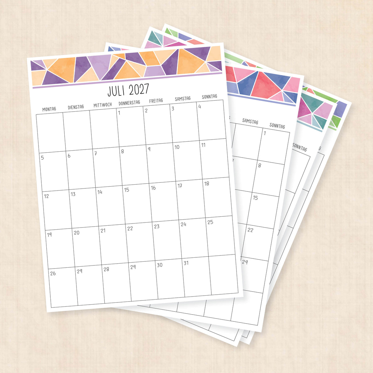 kalender 2027 zum ausdrucken