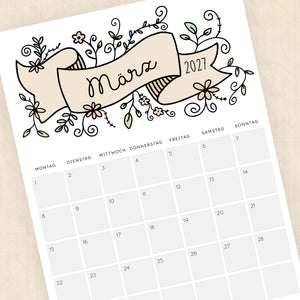 kalender 2027 zum ausdrucken