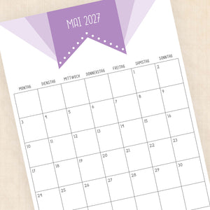kalender 2027 zum ausdrucken