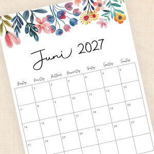 kalender 2027 zum ausdrucken