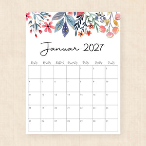 kalender 2027 zum ausdrucken