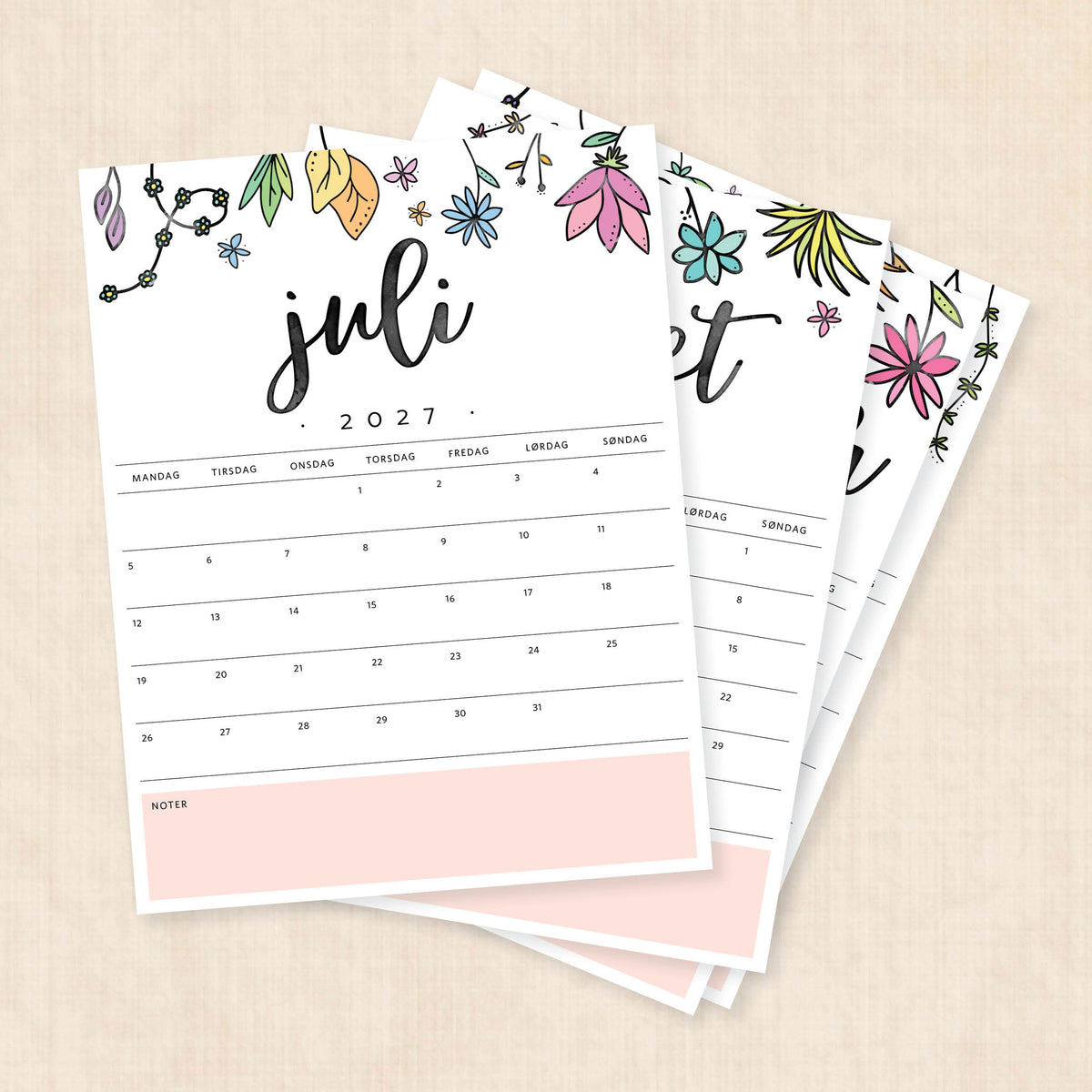 Kalender 2027 print selv