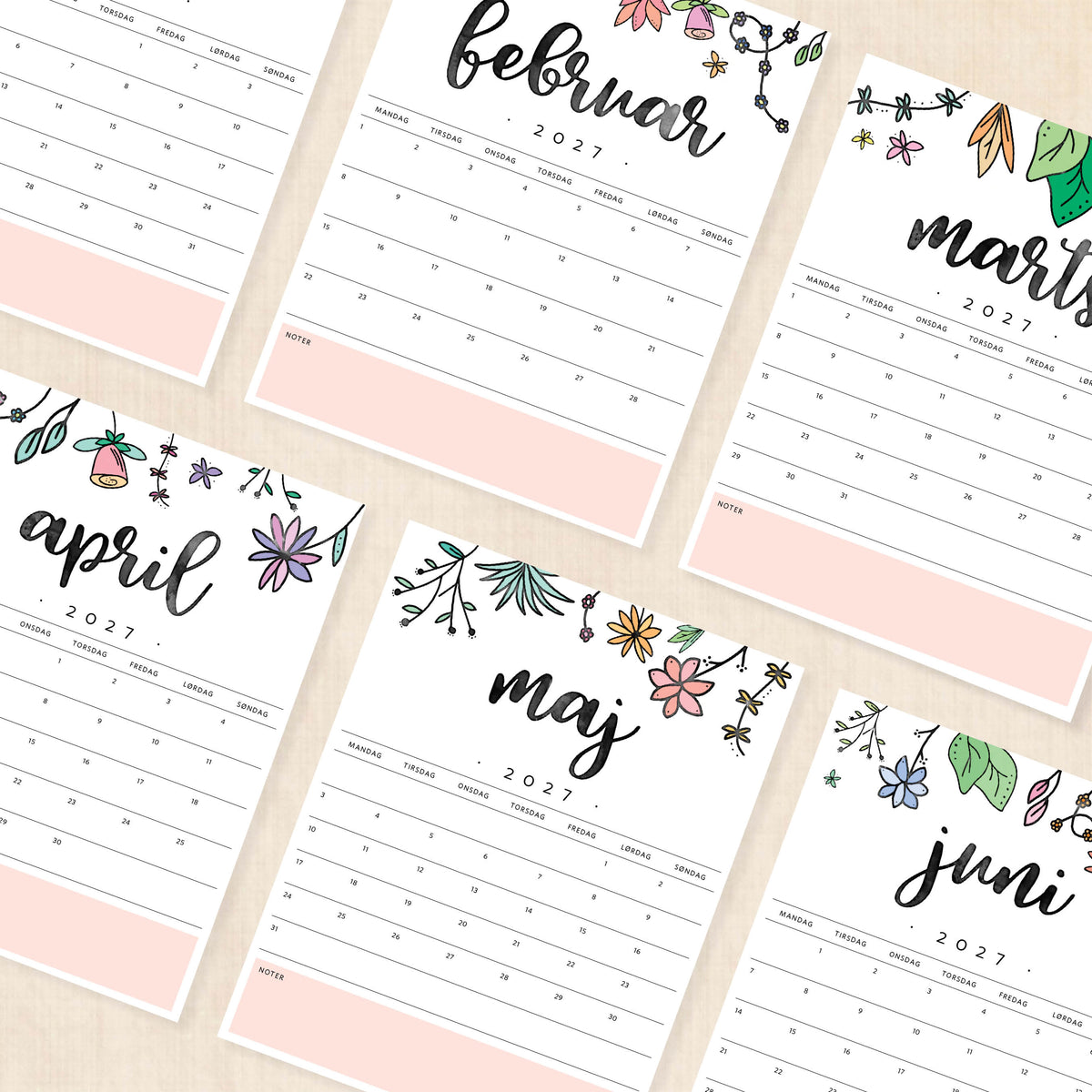 Kalender 2027 print selv