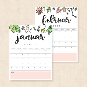 Kalender 2027 print selv