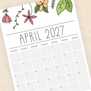 Kalender 2027 print selv