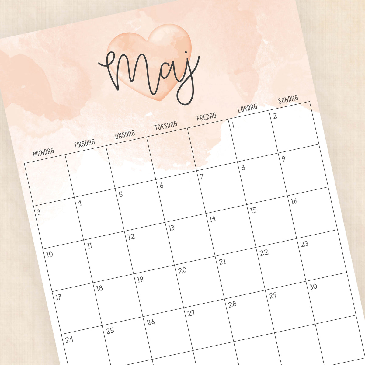 Kalender 2027 print selv