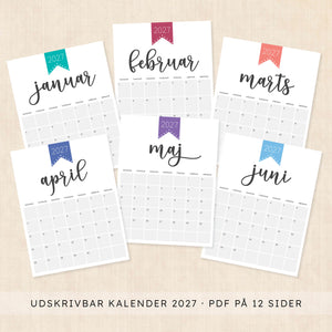 Kalender 2027 print selv
