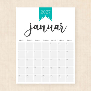Kalender 2027 print selv