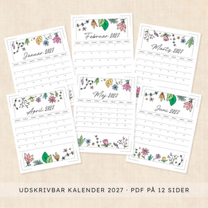 Kalender 2027 print selv