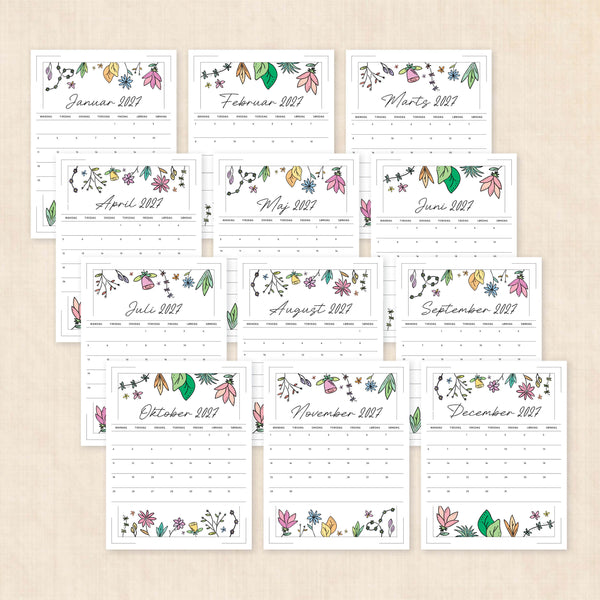 Kalender 2027 print selv