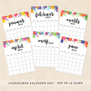 Kalender 2027 print selv