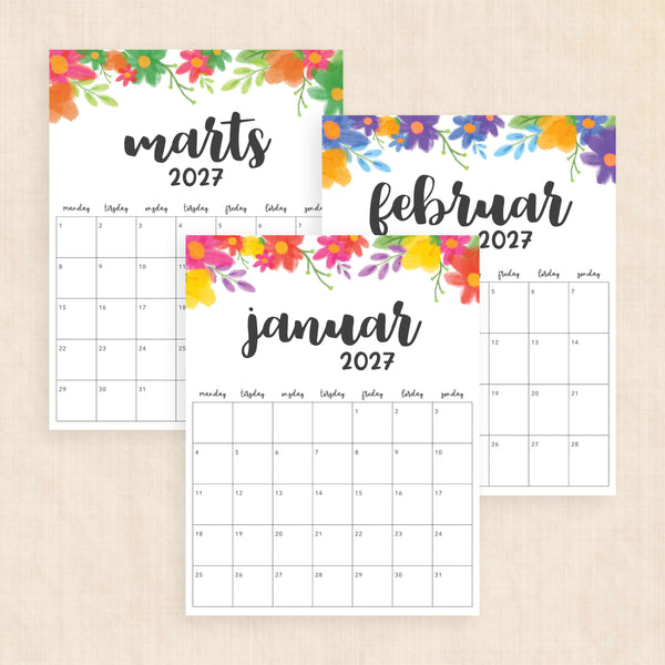 Kalender 2027 print selv