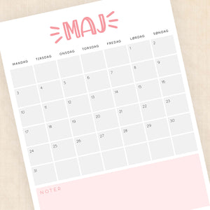 Kalender 2027 print selv
