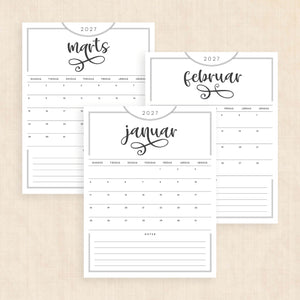 Kalender 2027 print selv