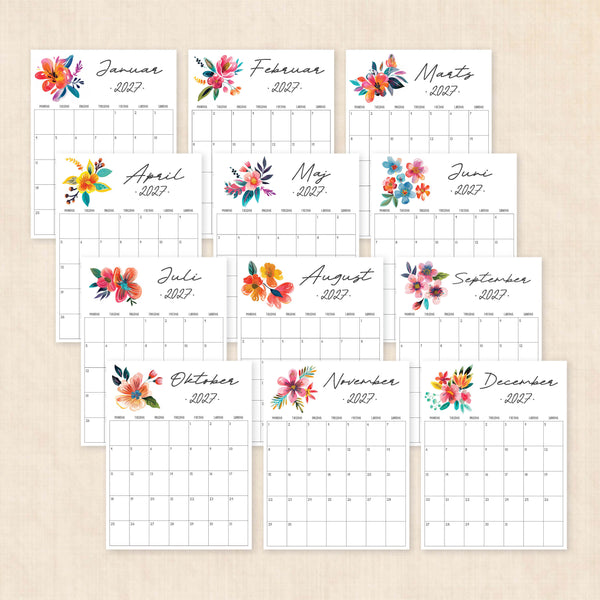 Kalender 2027 print selv