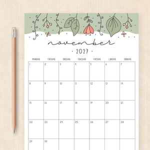 Kalender 2027 print selv