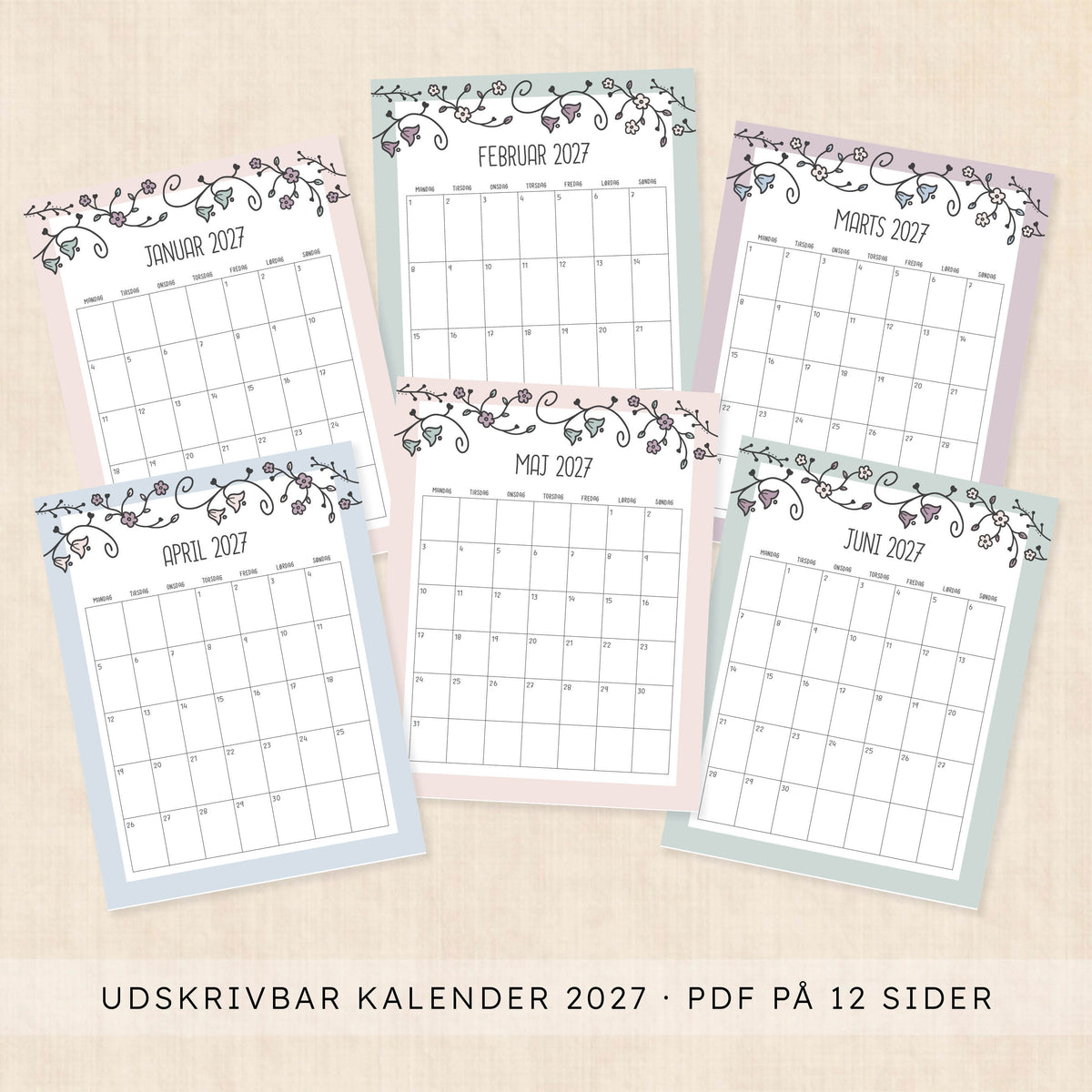 Kalender 2027 print selv
