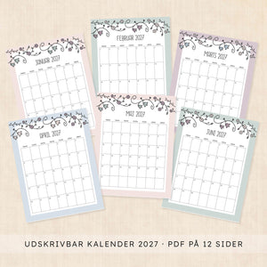 Kalender 2027 print selv