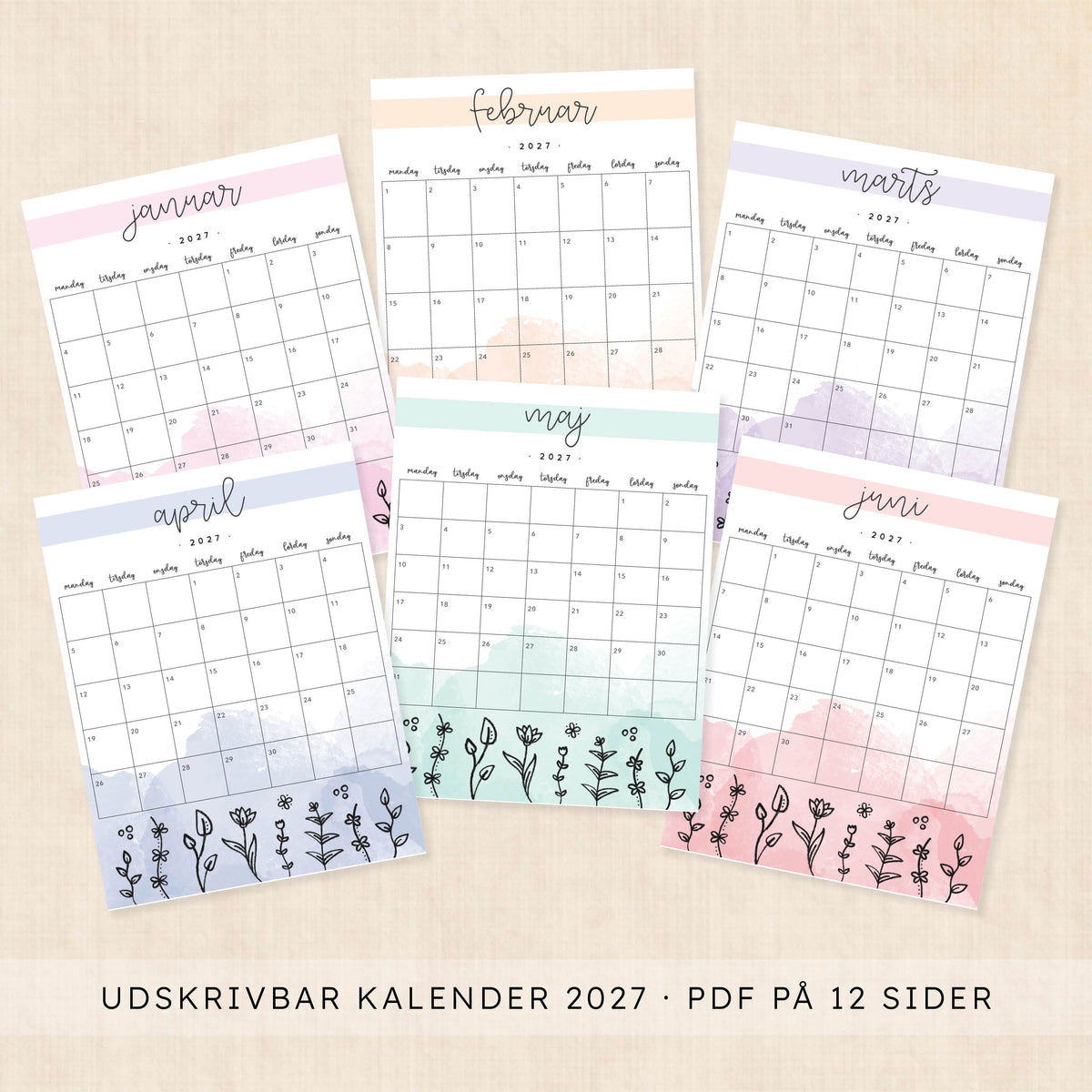 Kalender 2027 print selv