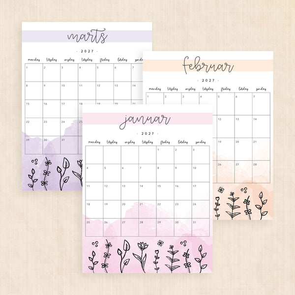 Kalender 2027 print selv