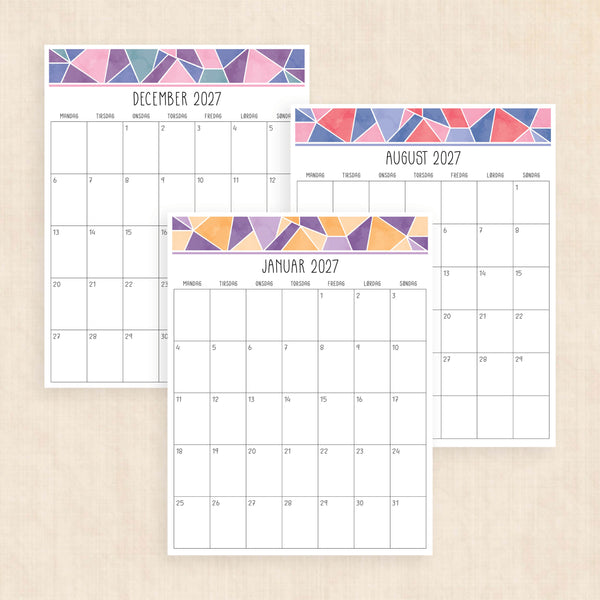 Kalender 2027 print selv