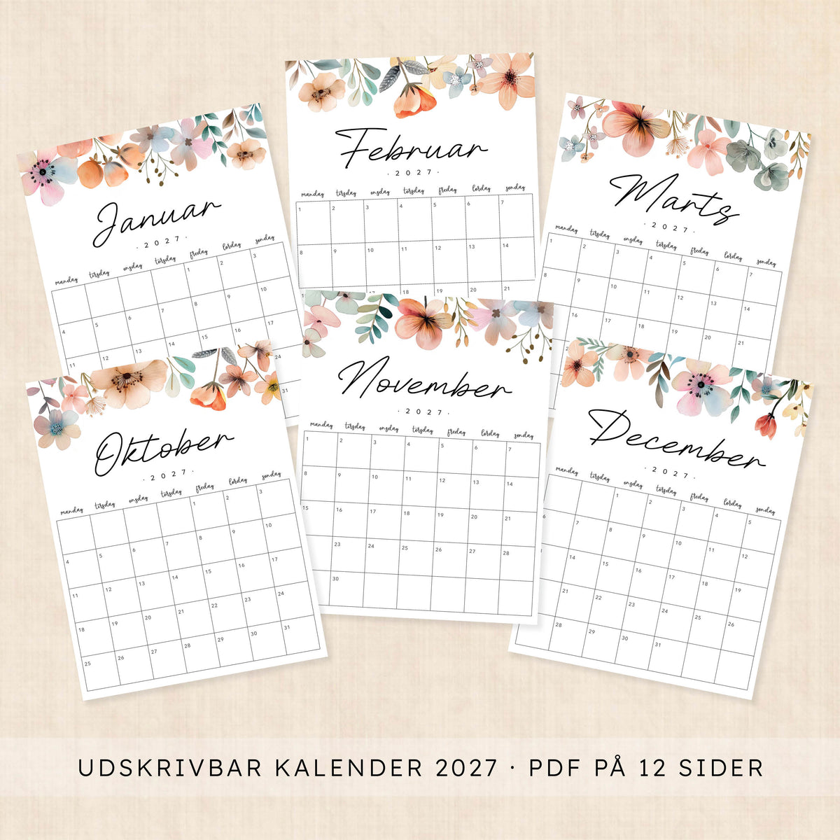 Kalender 2027 print selv