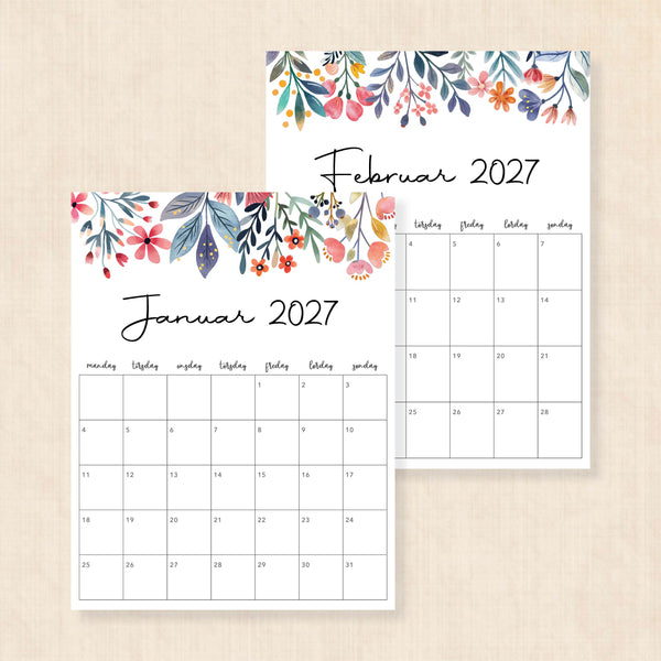 Kalender 2027 print selv
