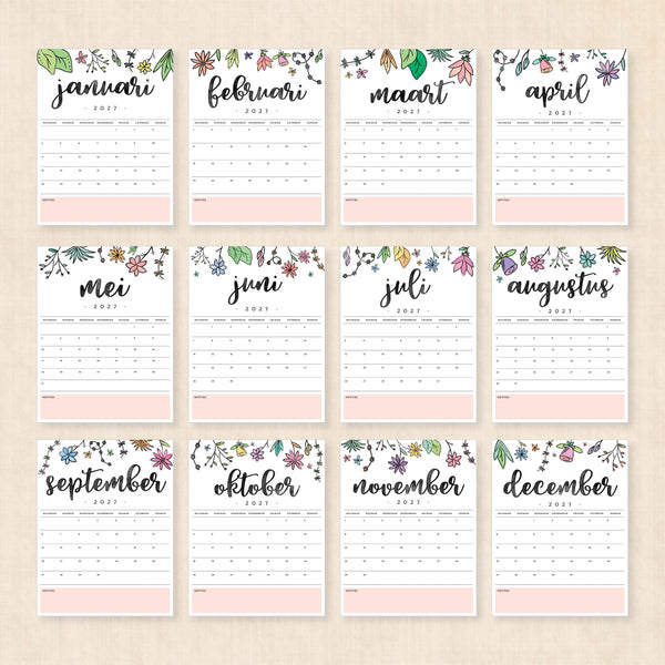 kalender 2027 printen
